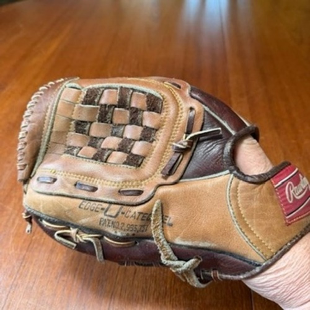 Rawlings Billy Williams GJ67 Basket-Web Leather Baseball Glove Brown Vintage LHT